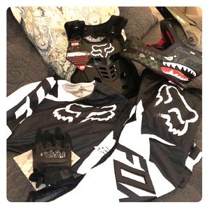 FOX racing outfit with O’Neal helmet